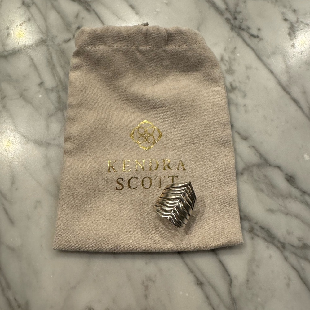Silver Kendra Scott Layered Ring